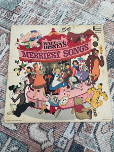 Walt Disney's Merriest Songs Vinyl Record